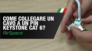 Come collegare un cavo a un pin Keystone Cat 6  AirSpace  By Demes [upl. by Adnawak]