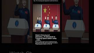 Watch China launch Shenzhou19 astronauts to Tiangong space station today video [upl. by Adnohral]