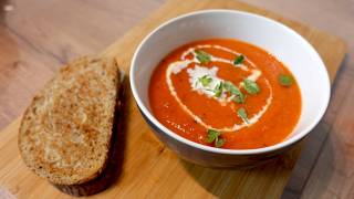 ROASTED TOMATO SOUP with Garlic  Perfect with Grilled Cheese Sandwich [upl. by Bette-Ann802]