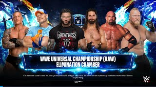 Brock Lesnar Defends WWE Universal Title in INSANE Elimination Chamber WWE 2K24 4K 60FPS [upl. by Divd557]