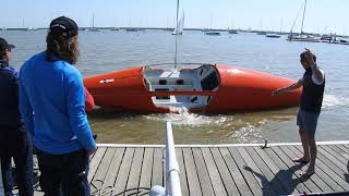 19052018 Rowing boat AKROS roll over testUK Тестовый переворот лодки quotАКРОСquot Англия [upl. by Thursby]