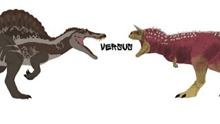 Dc2animation Spinosaur vs disney carnotaur [upl. by Boyd]