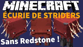 🔥 L Écurie de Striders  Arpenteurs la plus Simple de Minecraft 116  Tutoriel Nether Update [upl. by Akemor]