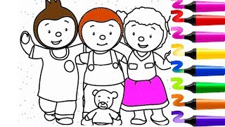 Coloriage Tchoupi et ses amis  Tchoupi a l ecole  Pas de panique   Tcoupi et doudou [upl. by Einneb154]