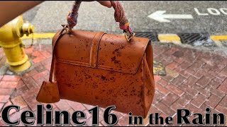 Celine 16 Bag Review How to Style Patina and What Fits [upl. by Orfurd]