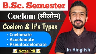 Coelom And Its Types  Bsc Semester  By Dadhich Sir [upl. by Arvind]