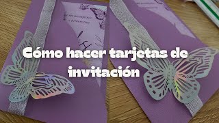 Como hacer tarjetas de invitación 15anos ✉️✨ [upl. by Naima]