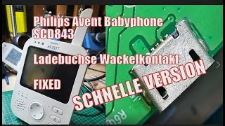 Philips Avent Babyphone SCD Ladebuchse wechseln Wackelkontakt schnelle Version [upl. by Norean730]