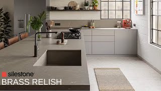 Silestone Brass Relish from the New Urban Crush Quartz Collection [upl. by Rabaj]