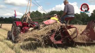 Rogge maaien op de ouderwetse manier in Smeerling [upl. by Airotciv]