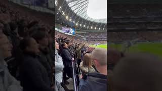 Spurs fans in full voice singing oh when the spurs go marching in before Tottenham v Brighton [upl. by Louth]