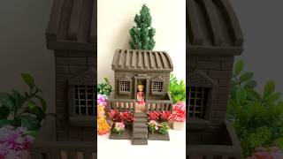 Beautiful clay house 🏠😱diy craft doll viral clay shorts [upl. by Pacheco]