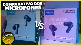 SOUNDCORE LIFE P3i VS LIFE P2 MINI Comparativo dos microfones  Ambiente Externo cortesttf [upl. by Haldeman]