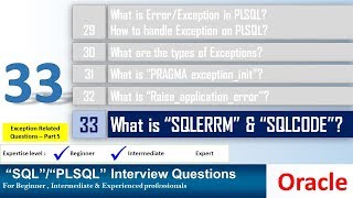 Oracle PL SQL interview question What is SQLCODE and SQLERRM [upl. by Jeannie539]