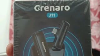 GRENARO J11 Wireless Mic with Charging Case Lavalier Microphone review [upl. by Aicilaf]