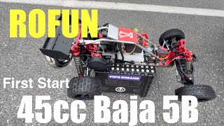 Rovan Baja 5B 45cc Break in First Heat Cycle Before A Storm nitrogang rccar rchobby fun [upl. by Raul]