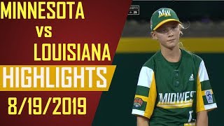 Little League World Series 2019  Minnesota vs Louisiana Highlights  LLWS 2019 [upl. by Enitsrik176]