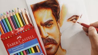 12 Shades Colour pencils drawing tutorial for beginners  How to draw protrait by colour Pencils [upl. by Horace]