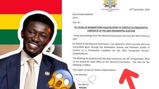 BREAKING NEWS Nana Kwame Bediako has been ACCEPTED by the ELECTORAL Commission of GHANA [upl. by Hamlin96]