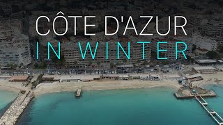 Côte dAzur in Winter French Riviera  Drone  DJI Phantom 3 Pro [upl. by Nyroc]