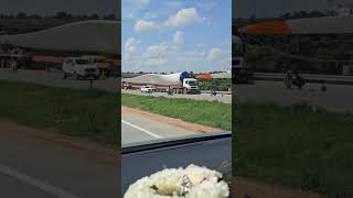 Massive wind turbine blades being transported india [upl. by Brownson]