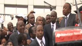 President Uhuru Kenyattas address outside the ICC building  Full Speech Exit from the ICC [upl. by Ridinger692]