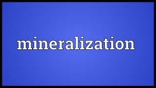 Mineralization Meaning [upl. by Moreta618]