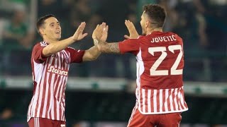 Panathinaikos vs Olympiacos 22 Stevan Jovetic amp Daniel Podence score in draw Match reaction [upl. by Aisiat]