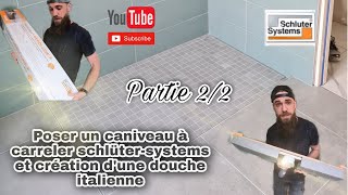 Poser un caniveau de douche à carrelé et creation dun receveur de douche partie 22 [upl. by Kale]