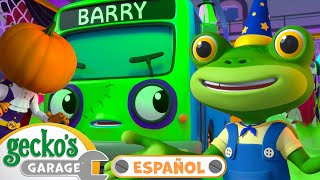 Casa encantada con autoservicio  🐸 Garaje de Gecko  Carros para niños  Vídeos educativos [upl. by Horace745]