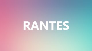 RANTES  Medical Meaning and Pronunciation [upl. by Nair]