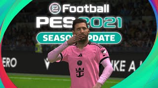 PES 2021 Season Update 2024 Inter Miami Kit Update for Evoweb Patch 2024 [upl. by Nolly]