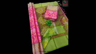 Elite Semi Chanderi pochampaly saree boutiqueshopping saree elampillaisaree silksaree handloom [upl. by Esdnyl]