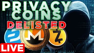 Privacy Coins Delisted  Monero ZCash Dash in Trouble [upl. by Acirederf62]