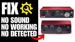 Focusrite Scarlett FIX No Hardware connectedNot WorkingNo Sound TIPS For Fixing it [upl. by Caneghem844]