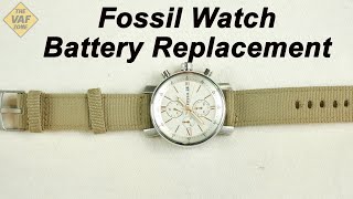 Fossil Chronograph Watch Model BQ2496  Battery Replacement amp Review in 4K [upl. by Mcclain663]