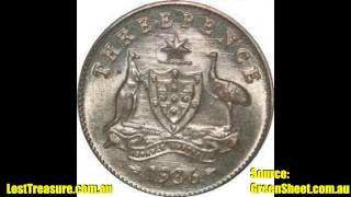 Australian PreDecimal Coin Values  Three Pence 1910 to 1964 [upl. by Shelli]