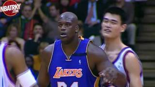 Devlerin Çarpışması  Yao Ming vs Shaquille ONeal [upl. by Aidahs728]