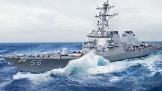 Life Inside Gigantic US Navy Destroyer Ship Battling Massive Waves [upl. by Ahse]