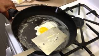 Eggs in Newly Seasoned Cast Iron [upl. by Aicala389]