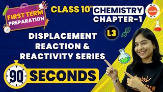 Displacement Reaction and Reactivity Series One Shot in 90 Seconds NCERT Class 10 Chemistry Ch1 [upl. by Byrd]