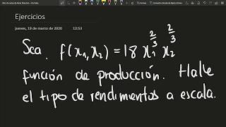 Rendimientos a escala ejercicio 1 CobbDouglas [upl. by Amadeo]
