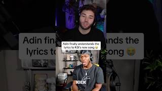 Adin Ross finally understand the lyrics to Ksi new song 🎵 ksi adinross shorts [upl. by Eugen]