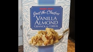 Trader Joes Just The Clusters Vanilla Almond Cereal Review [upl. by Sunev]