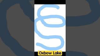 Why rivers flow in a curve  How Oxbow Lakes are formed  shorts geography ias [upl. by Annnora]