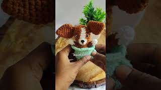 Crochet dog amigurumishorts dog crochet amigurmihandmade [upl. by Brosy]