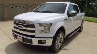 West TN 2017 Ford F150 Lariat 4X4 White V8 for sale info www sunsetmotors com [upl. by Cowan976]