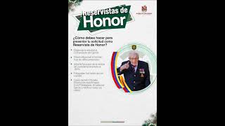 Como presentar la solicitud para ser Reservista de Honor del Ejército Nacional [upl. by Annadiana]