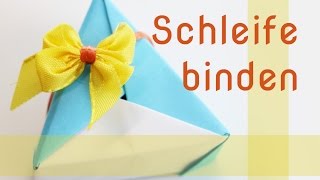 MiniGeschenkschleife binden  Anleitung  Talude [upl. by Alaek455]