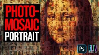 How to Create Powerful PHOTOMOSAIC Portraits in Photoshop [upl. by Ardnat]